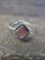 Zuni Indian Sterling Silver Pink Shell Ring by Rosetta - Size 6.5