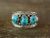 Navajo Sterling Silver Turquoise Row Ring Signed Begay - Size 12