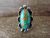 Navajo Indian Jewelry Nickel Silver Turquoise Ring Size 9 1/2 - J. Cleveland