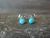 Zuni Indian Sterling Silver Turquoise Post Earrings by Laate