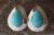 Navajo Indian Sterling Silver Turquoise Post Earrings by Russel Wilson 