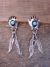 Navajo Sterling Silver Turquoise Bear Paw Feather Post Earrings - Spencer