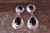 Native American Sterling Silver Onyx Post Post Dangle Earrings by Russel Wilson Navajo