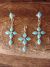 Zuni Sterling Silver Turquoise Cross Pendant and Earring Set - Jonathan Shack 