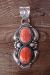 Native American Jewelry Sterling Silver Spiny Oyster Pendant -JJJ