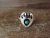 Navajo Indian Sterling Silver Turquoise Bear Paw Ring Size 8 - L. Parker