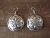Native American Sterling Silver Concho Earrings by Yazzie