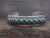 Navajo Sterling Silver Turquoise Row Bracelet Signed GS