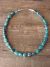 Navajo Indian Hand Strung Blue Turquoise Stone Necklace by D. Jake