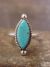 Zuni Indian Sterling Silver & Turquoise Ring by Kalana Hustito- Size 7.5