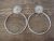 Navajo Indian Sterling Silver Concho Post Twisted Rope Hoop Earrings by Spencer