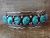 Navajo Indian Sterling Silver Turquoise Row Bracelet by Russell Sam