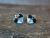 Zuni Indian Onyx & Sterling Silver Inlay Heart Post Earrings - Pablito