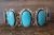Navajo Sterling Silver Kingman Turquoise Row Bracelet - Irvin Tsosie