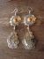 Navajo Indian Nickel Silver Spiny Oyster Concho Dangle Earrings - Tolta