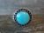 Navajo Round Sterling Silver & Turquoise Ring by Dakai - Size 9