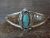 Navajo Indian Sterling Silver & Turquoise Bracelet by Sadie  Jim