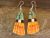 Santo Domingo Sterling Silver Spiny Oyster Shell Dangle Earrings - Calabaza