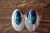 Navajo Sterling Silver Azurite Post Earrings! Chee