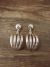 Navajo Sterling Silver Ribbed Half Hoop Post Dangle Earrings by James Bahe 