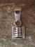 Native American Indian Jewelry Sterling Silver Ribbed Pendant by Thomas Charley