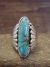Navajo Indian Jewelry Sterling Silver Turquoise Ring Size 8 - Coho