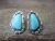 Navajo Indian Sterling Silver & Turquoise Post Earrings by Spencer
