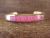 Navajo Indian Sterling Silver Pink Lab Opal Inlay Bracelet - M. Yazzie