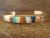 Navajo Indian Sterling Silver Multi Colored Lab Opal Inlay Bracelet - M. Yazzie