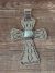 Large Navajo Indian Nickel Silver & Turquoise Cross Pendant by Cleveland