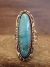 Navajo Indian Sterling Silver Turquoise Ring by Garcia - Size 8