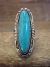 Navajo Indian Sterling Silver Turquoise Ring by Garcia - Size 7