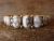 Navajo Indian Sterling Silver White Howlite Row Bracelet by Pat Yazzie