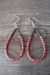Santo Domingo Heishi Shell Coral Earrings by Jeanette Calabaza