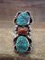 Navajo Indian Sterling Silver Turquoise & Coral Ring by Largo - Size 8.5