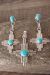 Zuni Sterling Silver Zia Turquoise Pendant and Earrings Set - Shack 