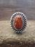 Navajo Indian Sterling Silver Spiny Oyster Ring by Martinez - Size 9