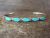 Zuni Indian Sterling Silver Turquoise 5 Stone Bracelet 
