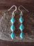 Zuni Indian Jewelry Sterling Silver Turquoise Dangle Earrings Jonathan Shack 