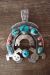 Navajo Sterling Silver Turquoise Spiny Oyster Yei Naja Pendant - Shawn Cayatineto