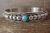 Navajo Indian Jewelry Sterling Silver Turquoise Bracelet by Thomas Charley! 