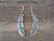 Native American Indian Jewelry Sterling Silver Turquoise Feather Earrings