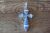 Zuni Sterling Silver Opal Inlay Cross Pendant - Jonathan Shack 