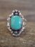 Navajo Sterling Silver & Turquoise Ring by Largo - Size 5.5