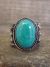 Navajo Sterling Silver & Turquoise Feather Ring Signed Betone - Size 6