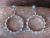 Zuni Indian Sterling Silver Turquoise Hoop Post Earrings by Lonasee