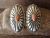 Navajo Indian Sterling Silver Spiny Oyster Concho Earrings by Rita Lee