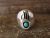 Navajo Indian Sterling Silver Bear Paw Turquoise Ring by Spencer Size 10