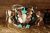 Zuni Indian Jewelry Sterling Silver Inlay Butterfly Bracelet - A. Dishta