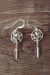 Navajo Indian Sterling Silver Dreamcatcher Dangle Feather Earrings! Arviso
